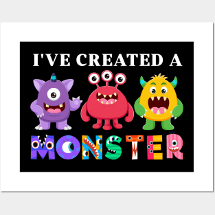 I've created a Little Monster Kids Birthday Party Halloween Posters and Art